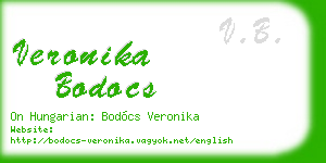 veronika bodocs business card